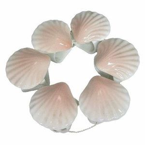 Napkin Holders Shell Motif Bone China W-C Designs SIX